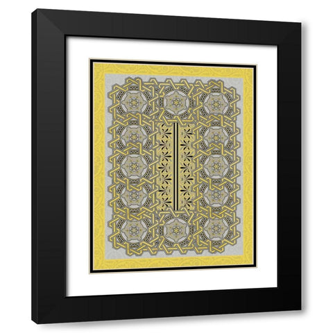 Patterns Q Black Modern Wood Framed Art Print with Double Matting by Grey, Jace