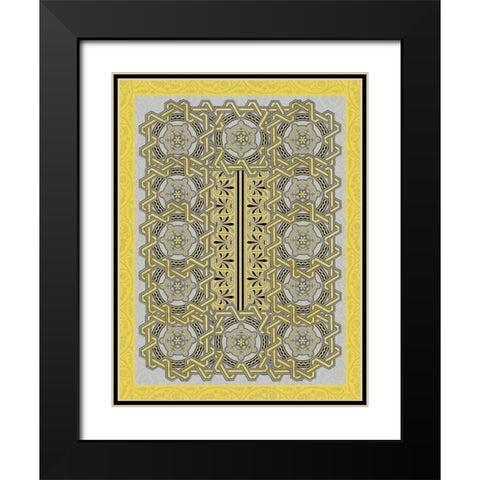 Patterns Q Black Modern Wood Framed Art Print with Double Matting by Grey, Jace