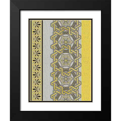 Patterns R Black Modern Wood Framed Art Print with Double Matting by Grey, Jace