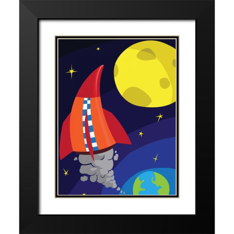 Rocket A Black Modern Wood Framed Art Print with Double Matting by Grey, Jace