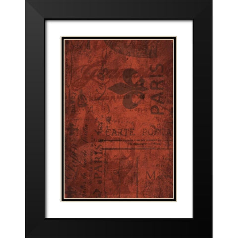 Paris E Black Modern Wood Framed Art Print with Double Matting by Grey, Jace