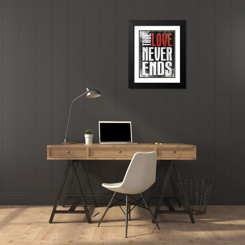 Never Ends Black Modern Wood Framed Art Print with Double Matting by Grey, Jace