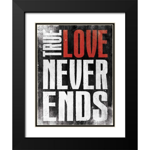 Never Ends Black Modern Wood Framed Art Print with Double Matting by Grey, Jace