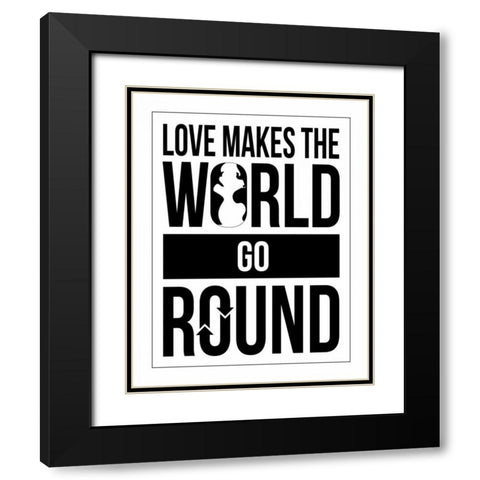 Text B2 Black Modern Wood Framed Art Print with Double Matting by Grey, Jace