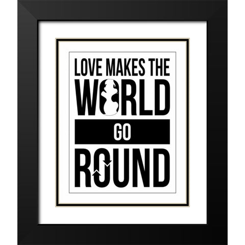 Text B2 Black Modern Wood Framed Art Print with Double Matting by Grey, Jace