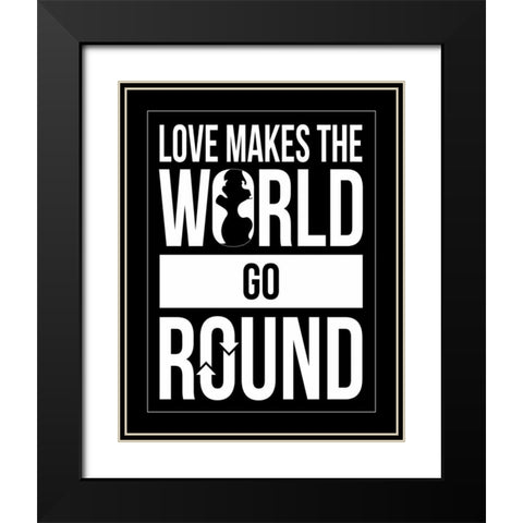 Text B Black Modern Wood Framed Art Print with Double Matting by Grey, Jace