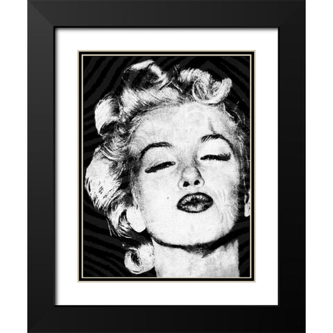 Monroe Text 2 Black Modern Wood Framed Art Print with Double Matting by Grey, Jace