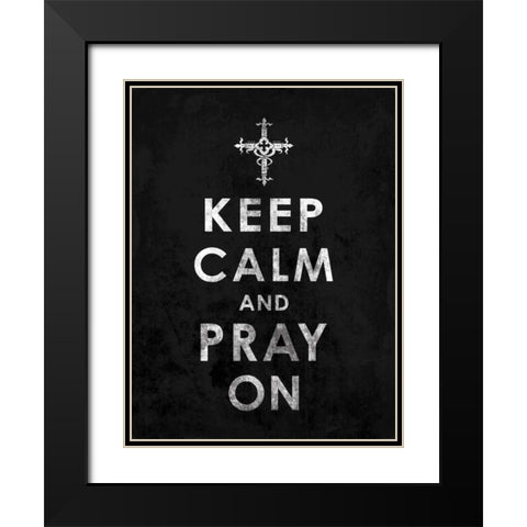 Keep Calm 2 Black Modern Wood Framed Art Print with Double Matting by Grey, Jace