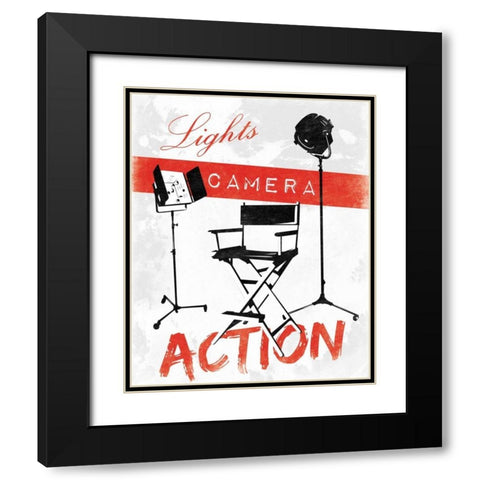 Cinema A Black Modern Wood Framed Art Print with Double Matting by Grey, Jace