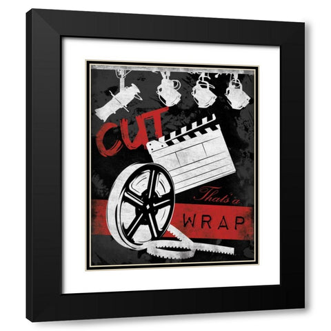 Cinema B2 Black Modern Wood Framed Art Print with Double Matting by Grey, Jace