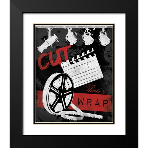 Cinema B2 Black Modern Wood Framed Art Print with Double Matting by Grey, Jace