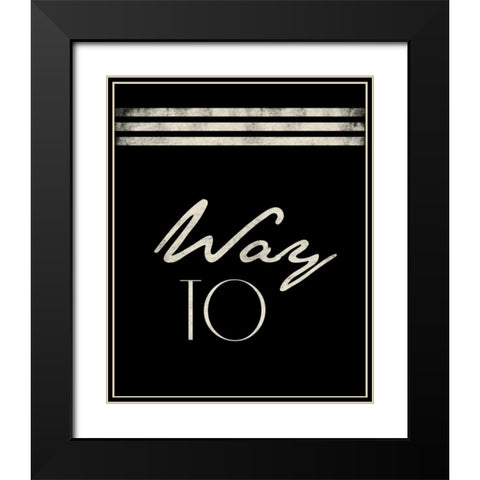 way_to Black Modern Wood Framed Art Print with Double Matting by Grey, Jace