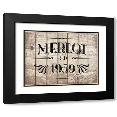 Merlot Black Modern Wood Framed Art Print with Double Matting by Grey, Jace