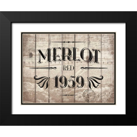 Merlot Black Modern Wood Framed Art Print with Double Matting by Grey, Jace