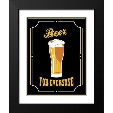 Beer 2 Black Modern Wood Framed Art Print with Double Matting by Grey, Jace