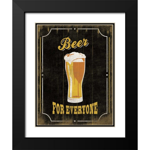 Beer Black Modern Wood Framed Art Print with Double Matting by Grey, Jace