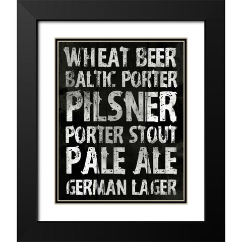 Wheat Beer Black Modern Wood Framed Art Print with Double Matting by Grey, Jace