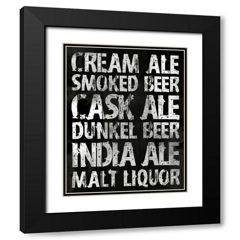 Cream Ale Black Modern Wood Framed Art Print with Double Matting by Grey, Jace