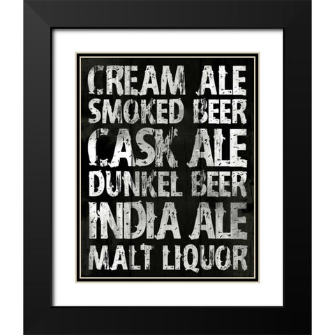 Cream Ale Black Modern Wood Framed Art Print with Double Matting by Grey, Jace