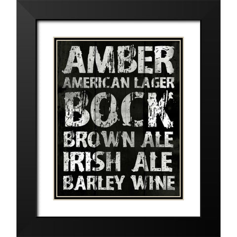 Amber Black Modern Wood Framed Art Print with Double Matting by Grey, Jace