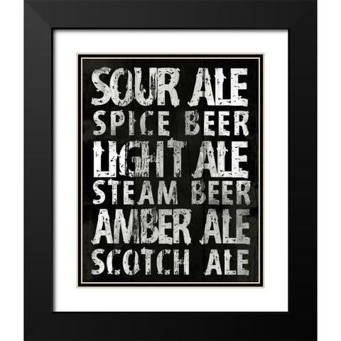 Sour Ale Black Modern Wood Framed Art Print with Double Matting by Grey, Jace