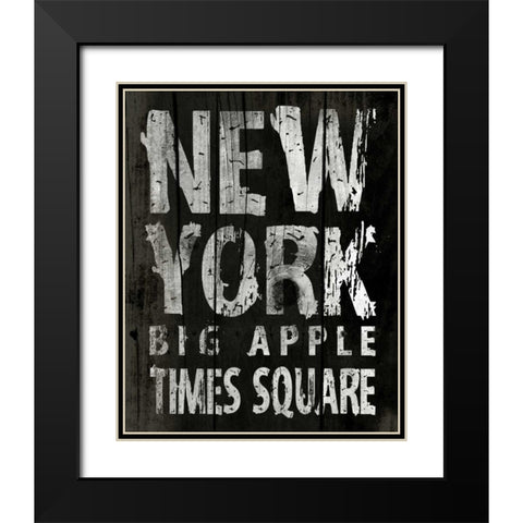 New York Mate Black Modern Wood Framed Art Print with Double Matting by Grey, Jace