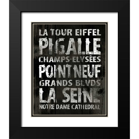 Paris Mate Black Modern Wood Framed Art Print with Double Matting by Grey, Jace