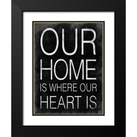 Our Home Black Modern Wood Framed Art Print with Double Matting by Grey, Jace