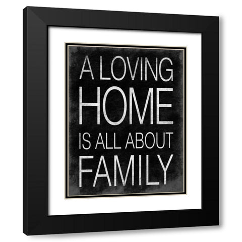 Loving Home Black Modern Wood Framed Art Print with Double Matting by Grey, Jace