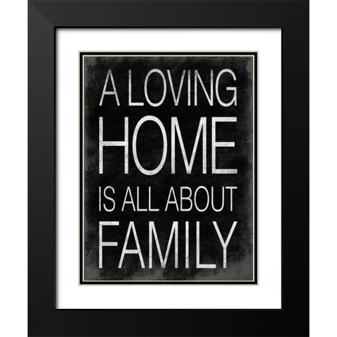 Loving Home Black Modern Wood Framed Art Print with Double Matting by Grey, Jace