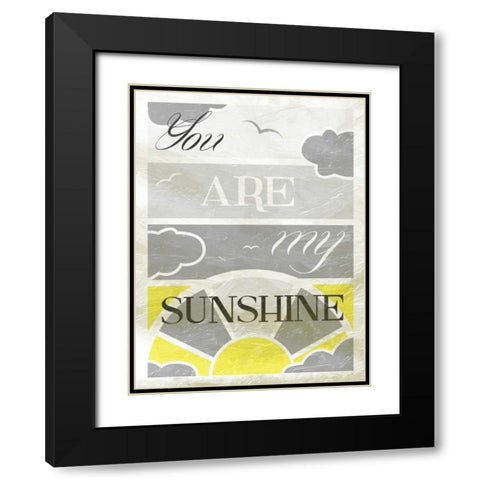 Sunshine Black Modern Wood Framed Art Print with Double Matting by Grey, Jace