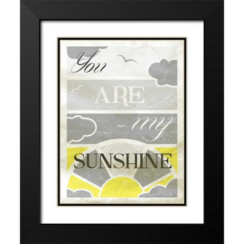 Sunshine Black Modern Wood Framed Art Print with Double Matting by Grey, Jace