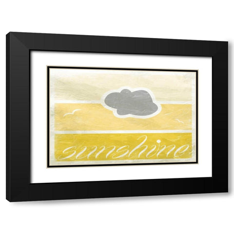 Sunshine Stag Black Modern Wood Framed Art Print with Double Matting by Grey, Jace