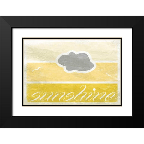Sunshine Stag Black Modern Wood Framed Art Print with Double Matting by Grey, Jace