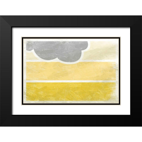 Pattern1 Stag Black Modern Wood Framed Art Print with Double Matting by Grey, Jace