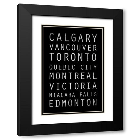 Canada Type Black Modern Wood Framed Art Print with Double Matting by Grey, Jace