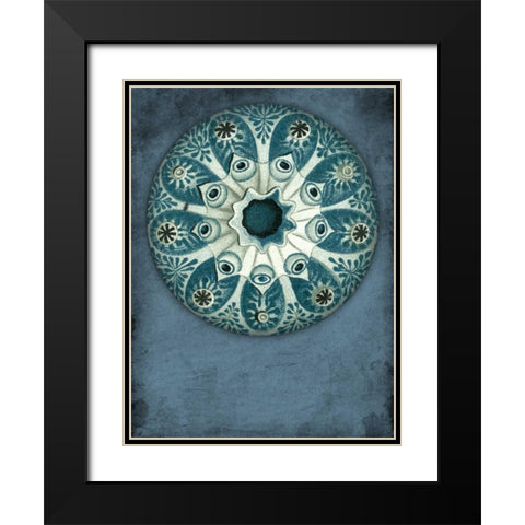 Blue Coastal Black Modern Wood Framed Art Print with Double Matting by Grey, Jace