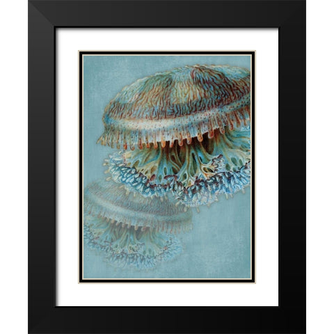Blue Sea Black Modern Wood Framed Art Print with Double Matting by Grey, Jace