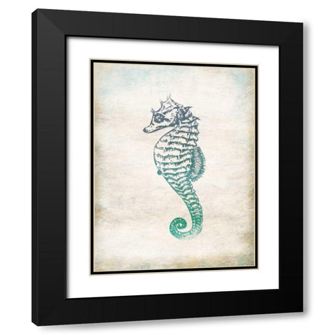Seahorse Black Modern Wood Framed Art Print with Double Matting by Grey, Jace