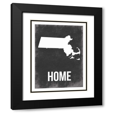 Mass Home Black Modern Wood Framed Art Print with Double Matting by Grey, Jace