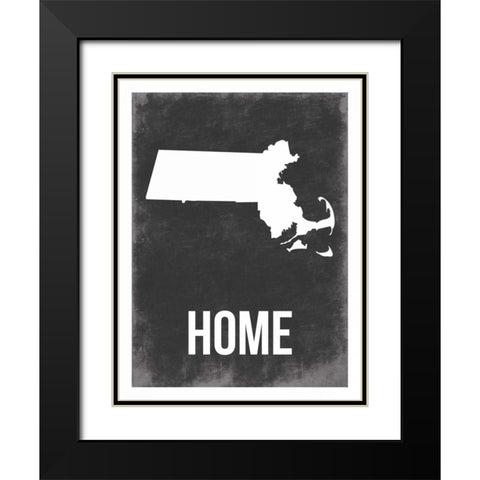 Mass Home Black Modern Wood Framed Art Print with Double Matting by Grey, Jace