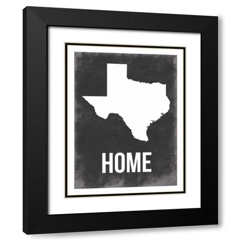Texas Home Black Modern Wood Framed Art Print with Double Matting by Grey, Jace
