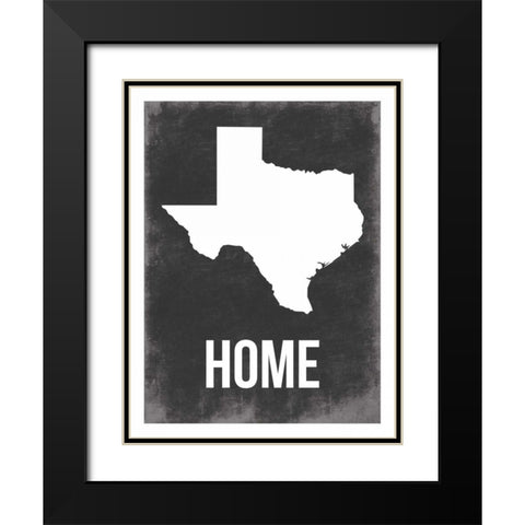 Texas Home Black Modern Wood Framed Art Print with Double Matting by Grey, Jace
