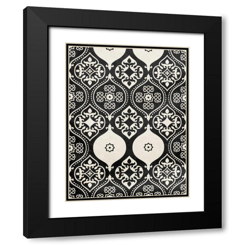 BI Pattern Black Modern Wood Framed Art Print with Double Matting by Grey, Jace