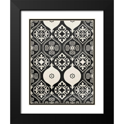 BI Pattern Black Modern Wood Framed Art Print with Double Matting by Grey, Jace