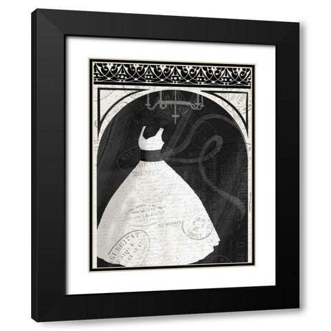 Dress N  Window Black Modern Wood Framed Art Print with Double Matting by Grey, Jace
