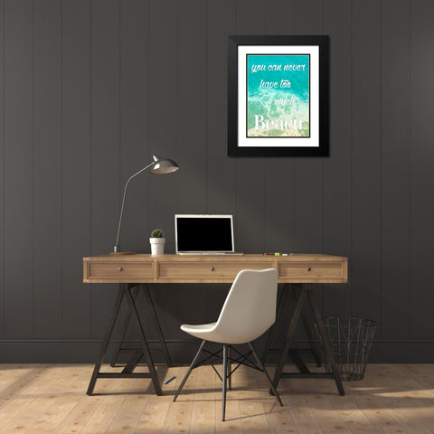 Too Much Beach Black Modern Wood Framed Art Print with Double Matting by Grey, Jace