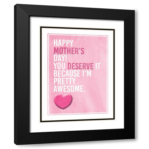 Mothers Awesome Black Modern Wood Framed Art Print with Double Matting by Grey, Jace