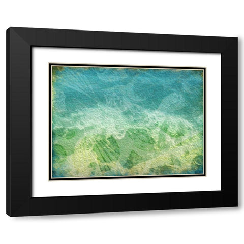 Beach Abstract Black Modern Wood Framed Art Print with Double Matting by Grey, Jace