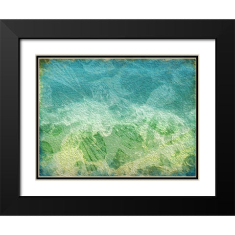 Beach Abstract Black Modern Wood Framed Art Print with Double Matting by Grey, Jace